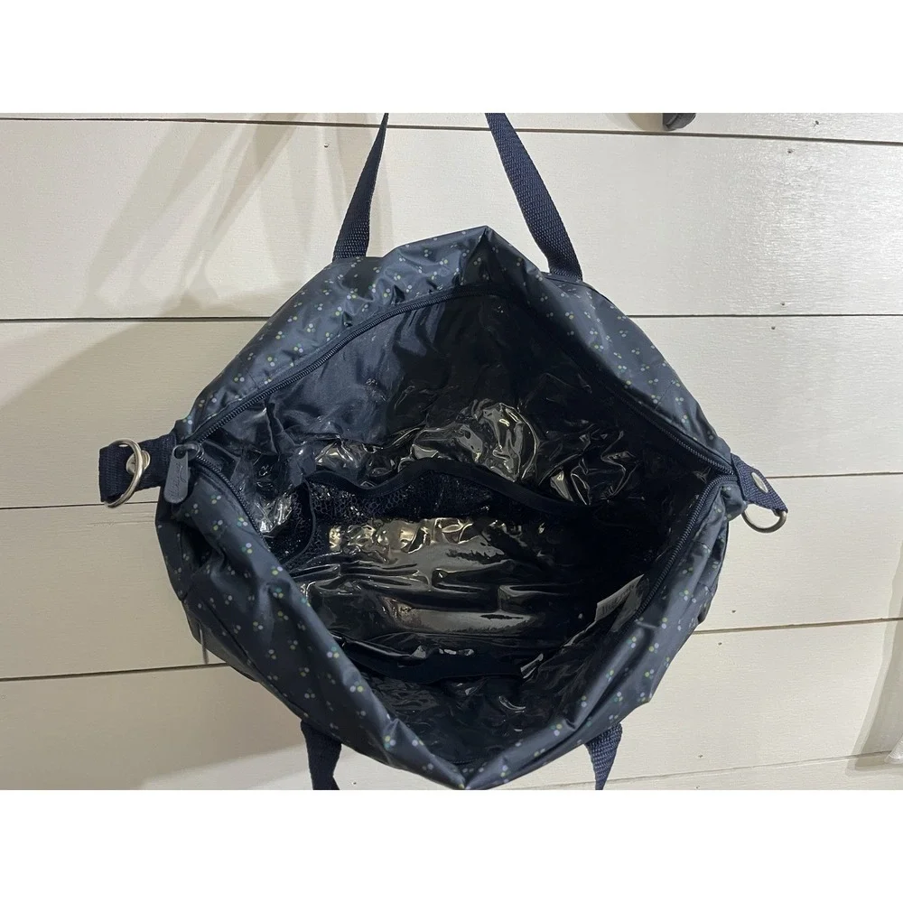 Essentials Carry-All Thirty-One Dot Trio Plastic Lined Hostess Exclusive Blue 31